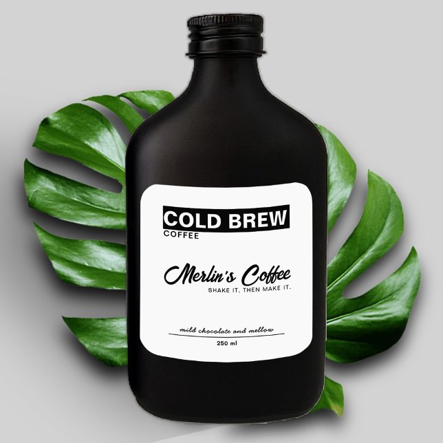 Cold Brew Coffe Product Label Bottle Sticker (Creator Uploaded)
