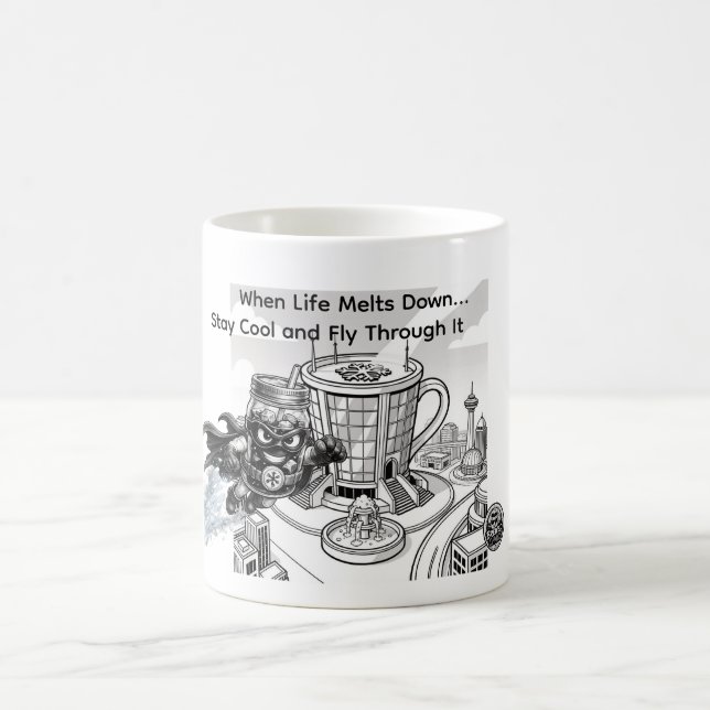 Cold Brew Cruiser – When Life Melts Down Stay Cool Coffee Mug (Center)