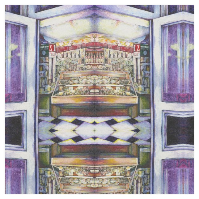 Cold Brew in a Hot Deli Fabric (Swatch)