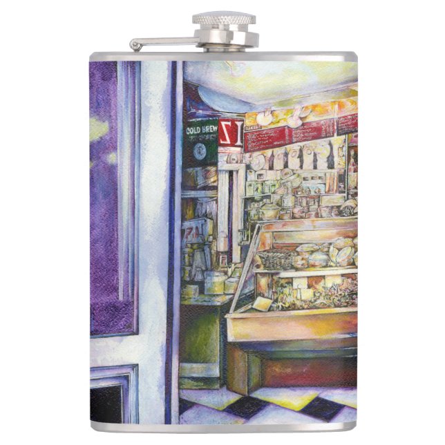 Cold Brew in a Hot Deli Hip Flask (Front)