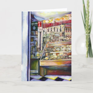 Cold Brew in a Hot Deli Holiday Card