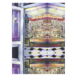 Cold Brew in a Hot Deli Tablecloth