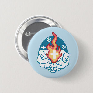 Cold Change, Faith's Fire - Motivational Christian 6 Cm Round Badge