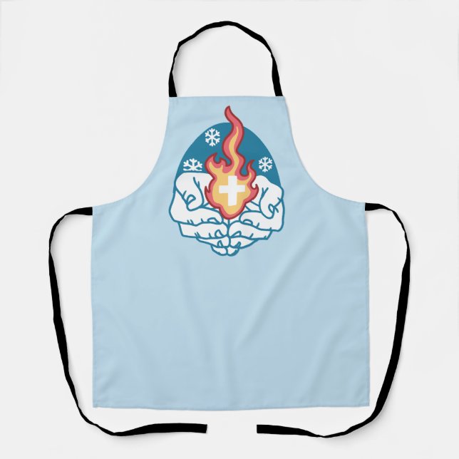 Cold Change, Faith's Fire - Motivational Christian Apron (Front)