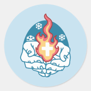 Cold Change, Faith's Fire - Motivational Christian Classic Round Sticker