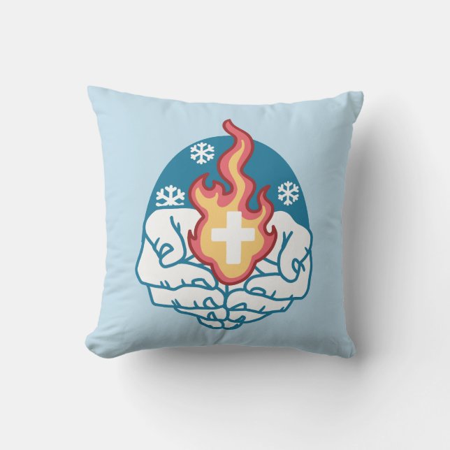 Cold Change, Faith's Fire - Motivational Christian Cushion (Front)