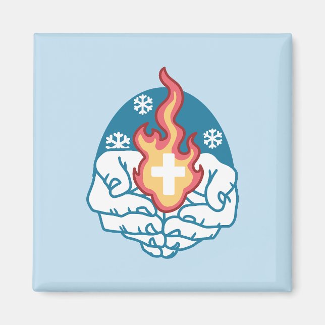 Cold Change, Faith's Fire - Motivational Christian Magnet (Front)