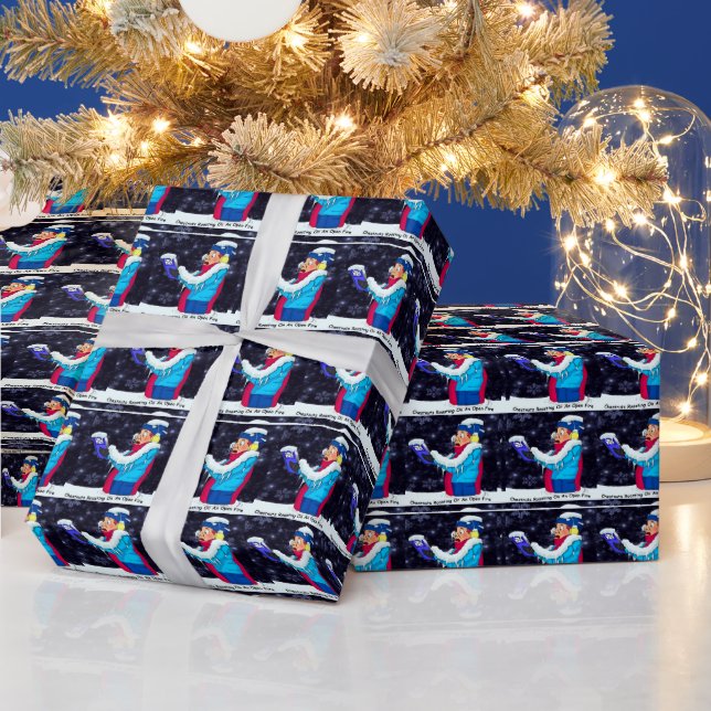 Cold Christmas Caroler Gift Paper (Holidays)