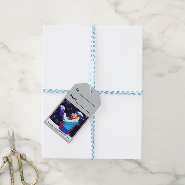 Cold Christmas Caroler Gift Tags (With Twine)