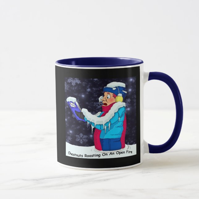 Cold Christmas Caroler Mug (Right)