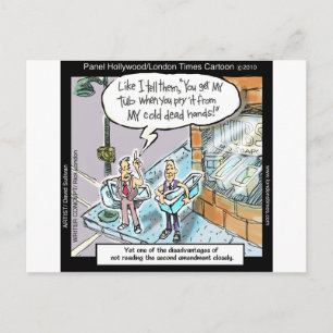 Cold Clean Hands W/Guns Funny Gifts & Tees Postcard