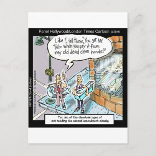 Cold Clean Hands W/Guns Funny Gifts & Tees Postcard