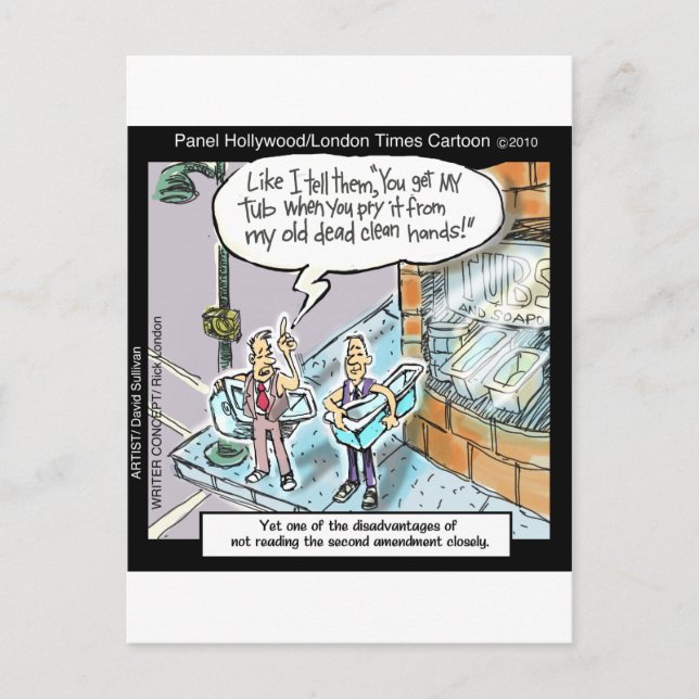 Cold Clean Hands W/Guns Funny Gifts & Tees Postcard (Front)