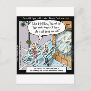 Cold Clean Hands W/Guns Funny Gifts & Tees Postcard