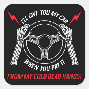 Cold dead hands car square sticker