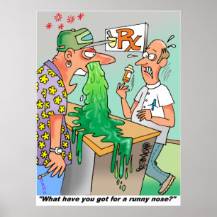 Cold & Flu Season Cartoon Print