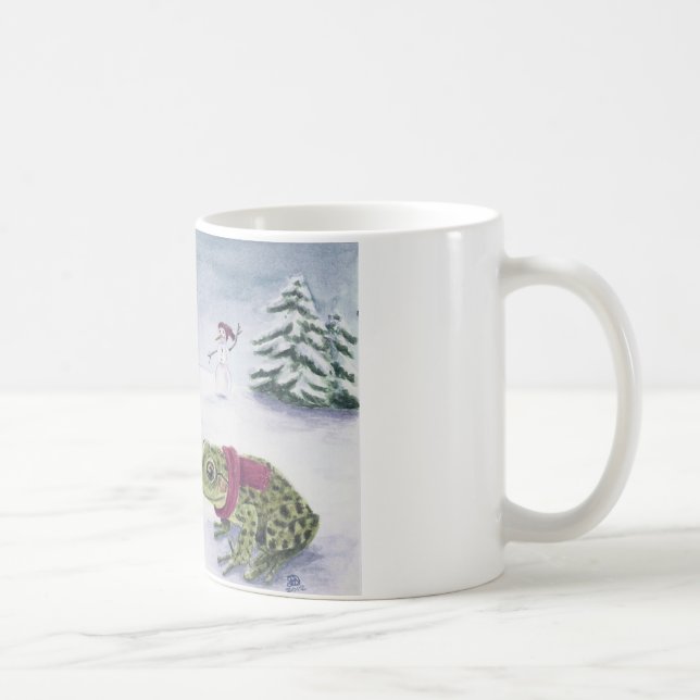 "Cold Frogs" by Deanna Bach Art Coffee Mug (Right)