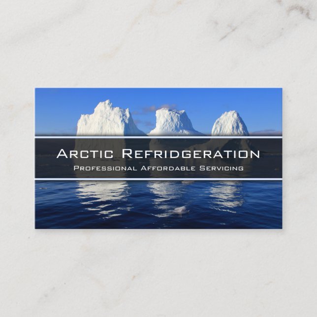 Cold, Ice, Air Conditioning - Business Card (Front)