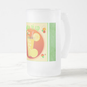 Cold Juice Beverage Green Frosted Mug