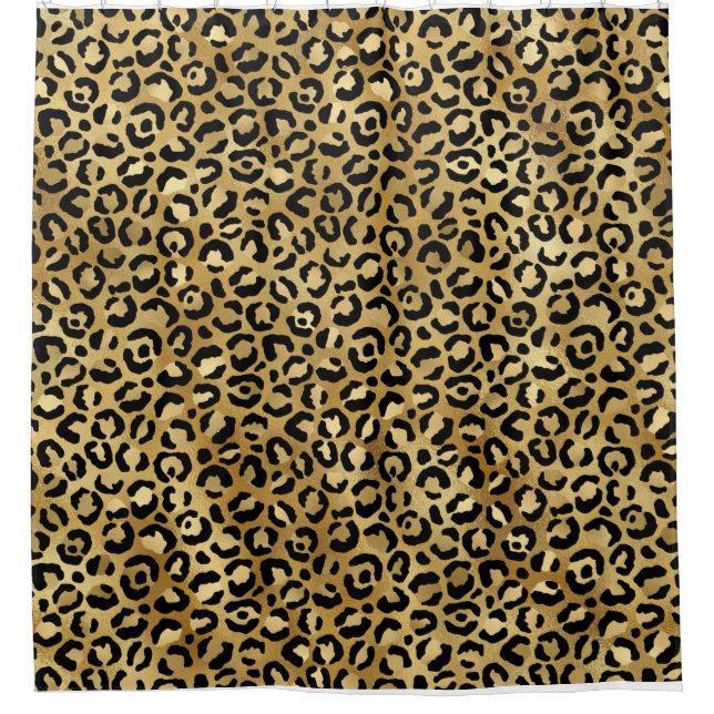 Cold leopard pattern Shower Curtain (Front)
