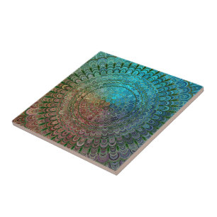 Cold Metal Flower Mandala Tile