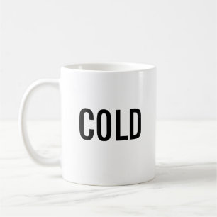 Cold minimalist white mug
