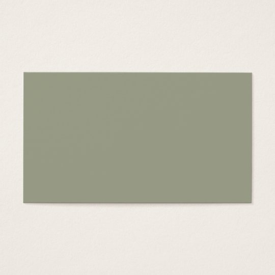 Cold Moss Muted Neutral Earthtone Green Colour Business Card