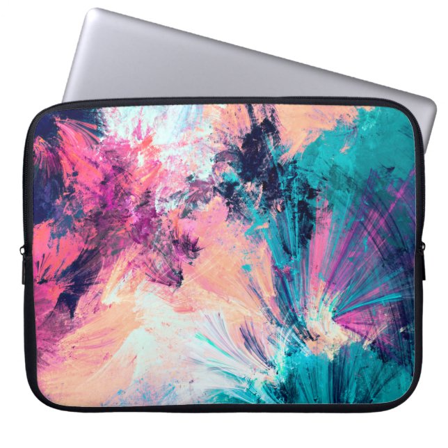 Cold multicolor beautiful futuristic pattern. Abst Laptop Sleeve (Front)