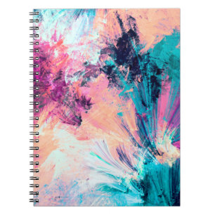 Cold multicolor beautiful futuristic pattern. Abst Notebook