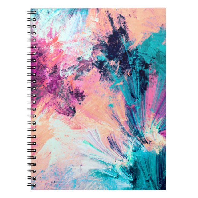 Cold multicolor beautiful futuristic pattern. Abst Notebook (Front)