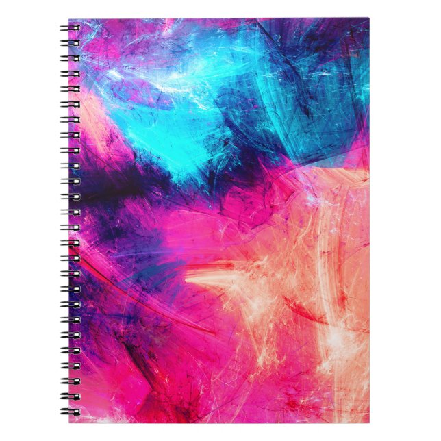 Cold multicolor beautiful futuristic pattern. Abst Notebook (Front)