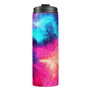 Cold multicolor beautiful futuristic pattern. Abst Thermal Tumbler