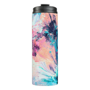 Cold multicolor beautiful futuristic pattern. Abst Thermal Tumbler