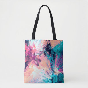 Cold multicolor beautiful futuristic pattern. Abst Tote Bag