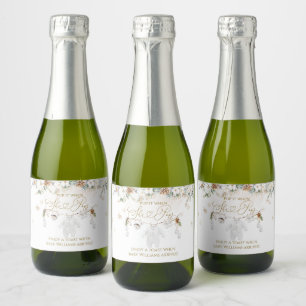 Cold Outside Clothest Line Baby Shower She Pops Sparkling Wine Label