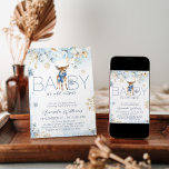 Cold Outside Deer Winter Baby Boy Shower Invitation<br><div class="desc">Celebrate the upcoming arrival of a little prince with our "Winter Baby Boy Shower Invitation." This charming and whimsical invitation captures the essence of a winter wonderland with its serene shades of blue and delightful deer-themed design. As the first snowflakes fall, our invitation sets the stage for a heartwarming gathering....</div>