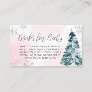 Cold Outside Pink Winter Books for Baby Enclosure Card