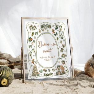 Cold Outside Winter Babies are Sweet Take a Treat Poster
