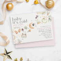 Cold Outside Winter Baby Shower Girl