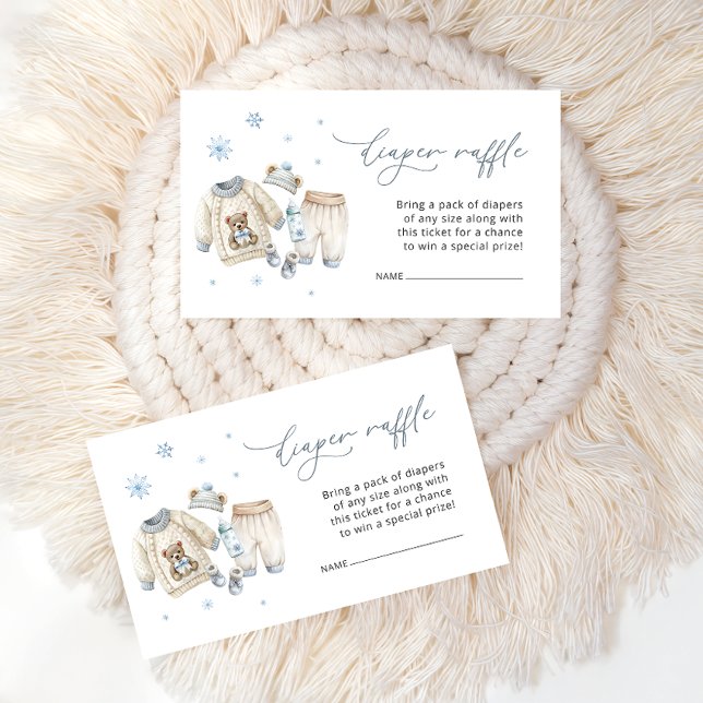 Cold Outside Winter Clothes Diaper Raffle Enclosure Card (Creator Uploaded)