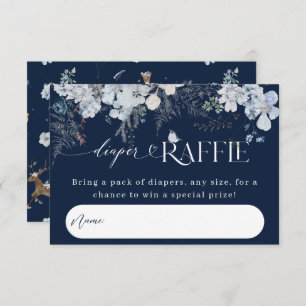 Cold outside Winter Floral Deer Baby Shower Books Enclosure Card