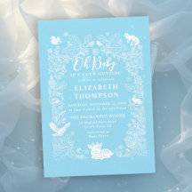 Cold Outside Woodland Animals Winter Baby Shower