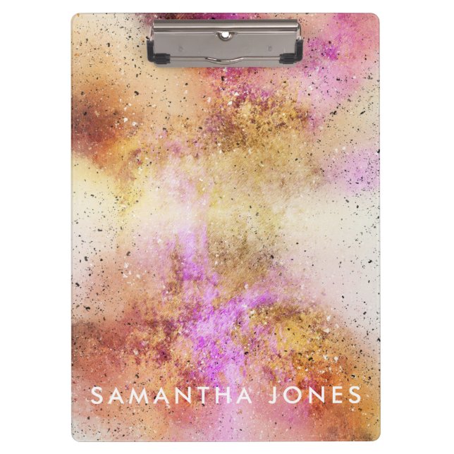 Cold Pink Sky Watercolour Clipboard (Front)