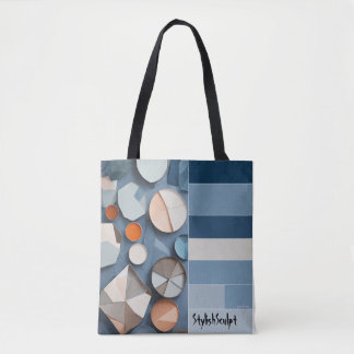 Cold Polygonal Colour Palette Tote Bag