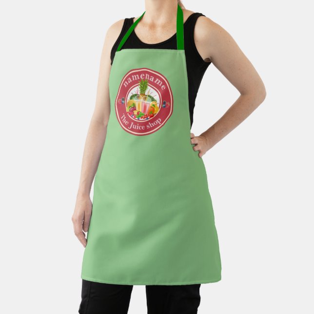 Cold Pressed Juice Smoothies fruit  shop logo name Apron (Insitu)