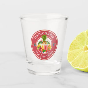 Cold Pressed Juice Smoothies fruit shop logo name Shot Glass