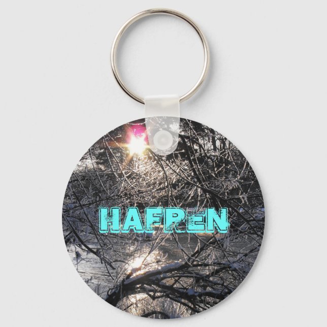 Cold River Hafren, Snow & Sun Key Ring (Front)
