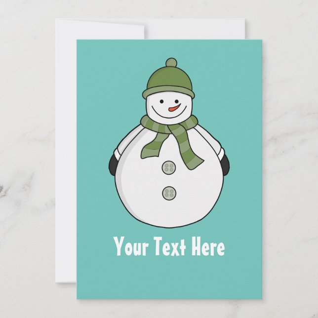 Cold snowman custom invitation (Front)