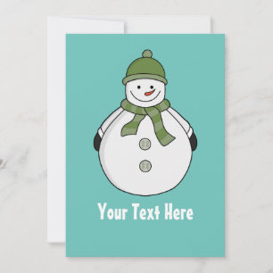 Cold snowman custom invitation
