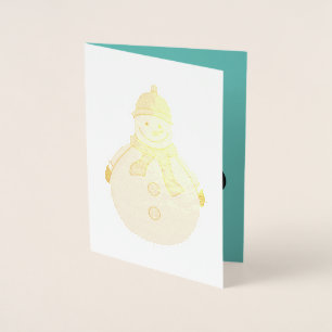 Cold snowman foil card